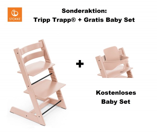 Sonderaktion! STOKKE® Tripp Trapp Serene Pink mit Gratis Baby Set