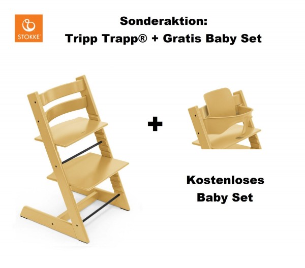 Sonderaktion! STOKKE® Tripp Trapp Sunflower Yellow mit Gratis Baby Set