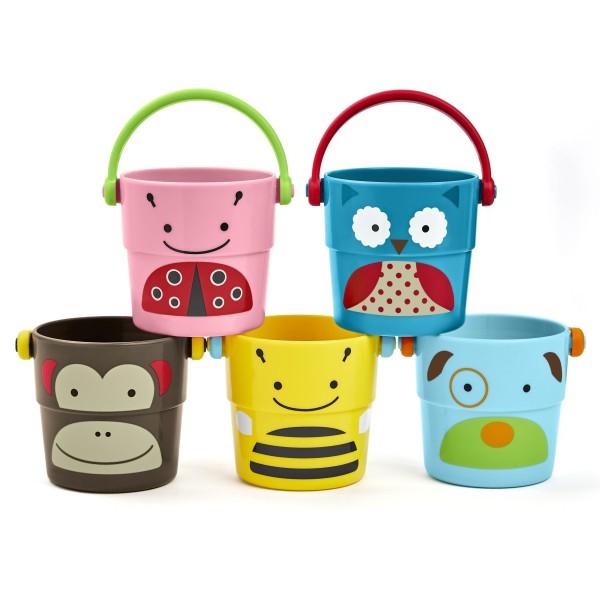 SKIP HOP Zoo Stack&Pour Buckets